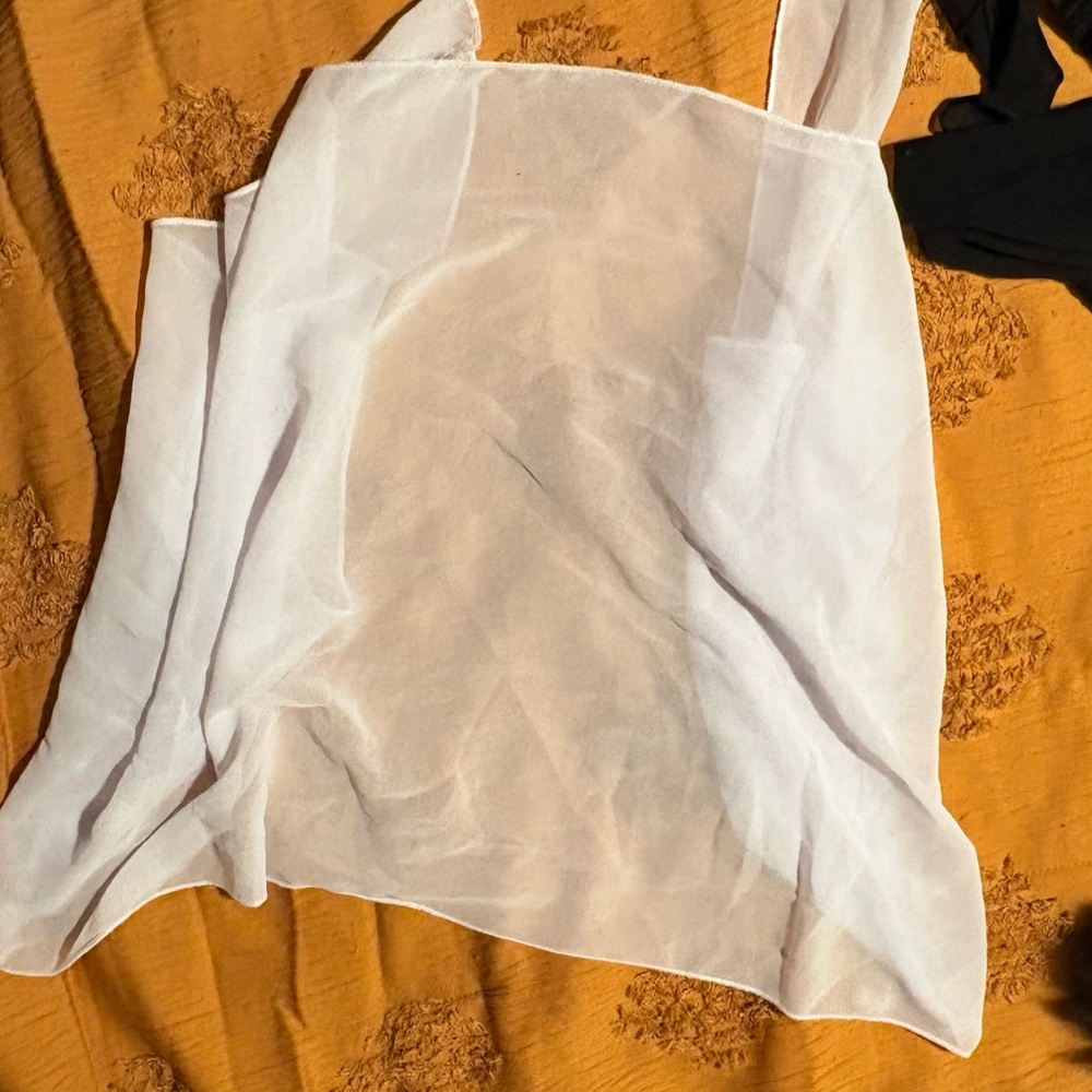 Sheer White Sleeveless Top